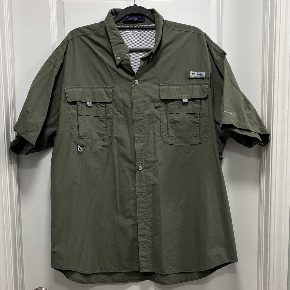 Columbia Men's PFG Omni shade Shirt - Olive Green